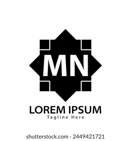 logo de MN. MN. Ilustración vectorial de diseño de logotipo de MN para empresa creativa, negocio, industria

