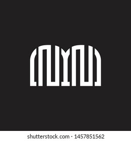letter mn stripes geometric line logo vector