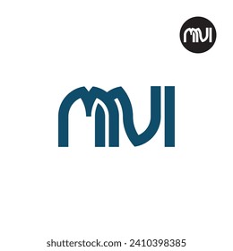 Diseño de logotipo de monograma MNI carta