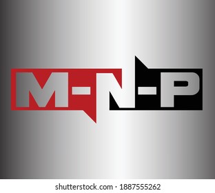 Letter M-N-P design logo design using gradient background.