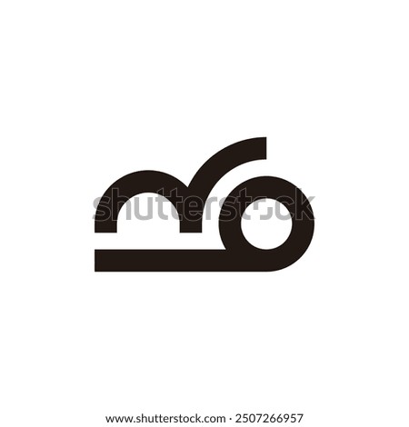 letter mo car tires motion simple logo vector 