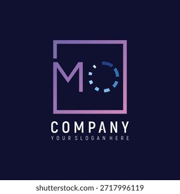 letter MO logo design element vector template
