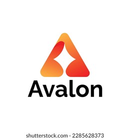A letter modern 3d logo design
