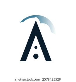 Letter A Modern Abstract Logo Design Vector Illustration