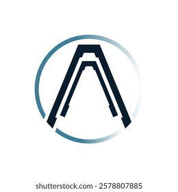 Letter A Modern Abstract Logo Design Vector Illustration