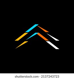 letter a modern abstract tech logo design