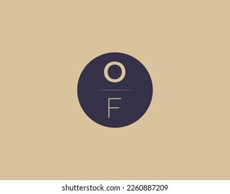 OF letter modern elegant logo design vector images