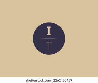 Carta IT diseño de logotipo elegante moderno imágenes vectoriales