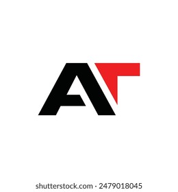 Letter AT Modern Geometric Business Design Template Logo