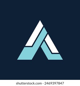 Letter A Modern geometric logo design, logotype element for template