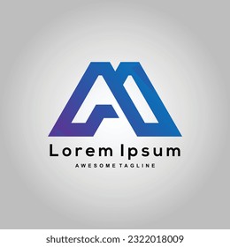 AM letter modern initial logo design