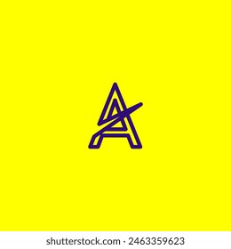 a letter modern logo broken design vector