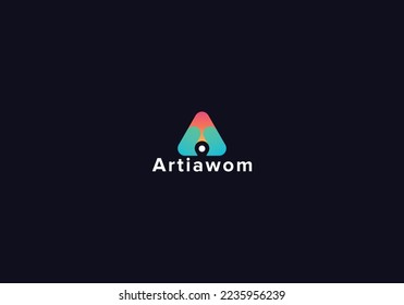 A letter Modern Logo Colourful Logo Design