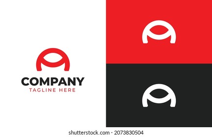 Ein Brief Modernes Logo - Kreatives Logo - trendy- minimal- Abstrakt- rund