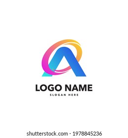 a letter modern logo design