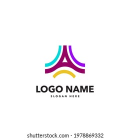 Diseño de logotipo moderno en una carta