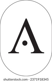 letter A modern logo design