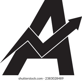 letter A modern logo design svg