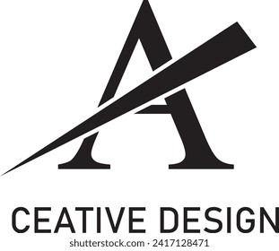 letra A diseño de logotipo moderno