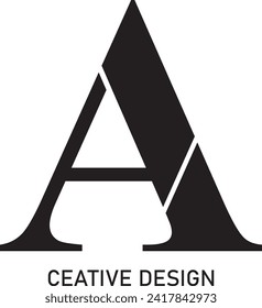 letter A modern logo design