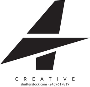 letter A modern logo design