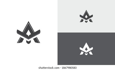 A Letter Modern Logo Design. A Letter Logo on White Background Vector Template
