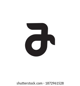a letter modern logo design. a simple logo on white background vector template