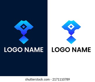 letra una plantilla moderna de diseño de logotipo