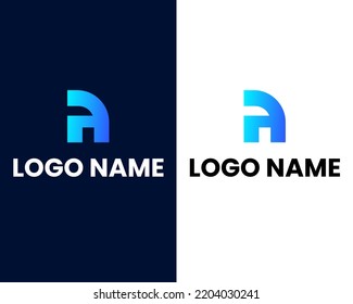 letter a modern logo design template
