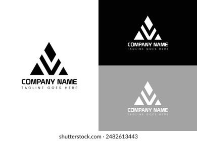 Letter A modern logo design template