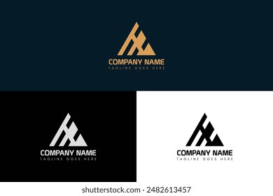 Letter A modern logo design template