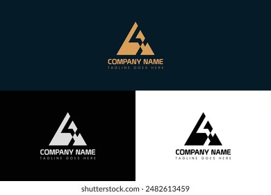 Letter A modern logo design template