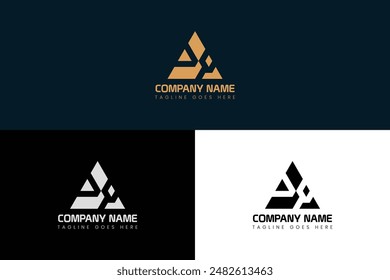 Letter A modern logo design template