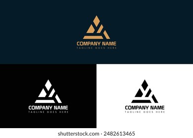 Letter A modern logo design template