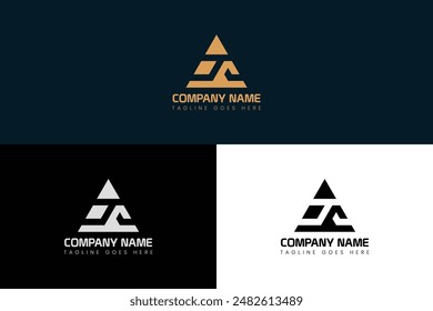 Letter A modern logo design template