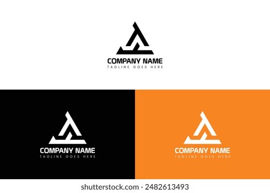 Letter A modern logo design template