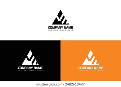 Letter A modern logo design template