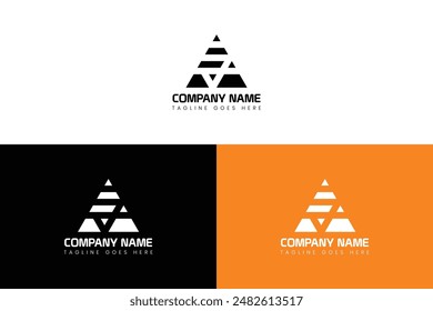 Letter A modern logo design template