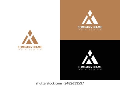 Letter A modern logo design template