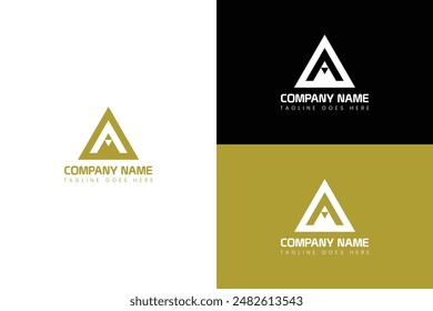 Letter A modern logo design template