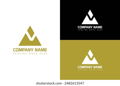 Letter A modern logo design template