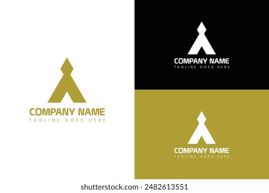 Letter A modern logo design template