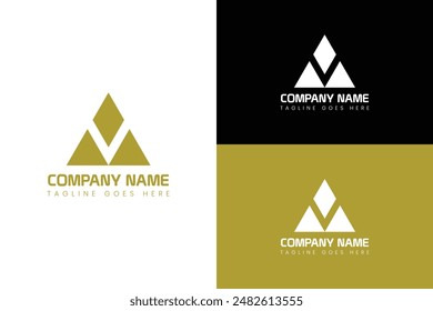 Letter A modern logo design template