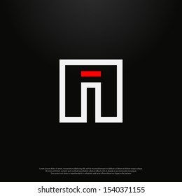 Letter I modern Logo icon monogram design. Vector graphic design template element. black background.