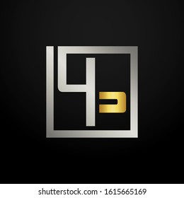 Letter UP modern logo icon monogram design. Outstanding professional elegant trendy based alphabet. Vector graphic template element in silver and gold color. Can be used for luxury company branding.