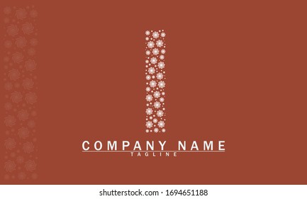 Letter I modern Logo icon monogram design. Vector graphic design template element. black background.

