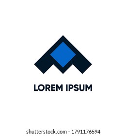 Letter Ein modernes Logo mit quadratischem Konzept.