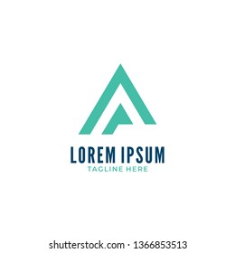 Letter a modern logo vector color