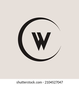 letter modern logotype w vector brand design typography initial company name symbol concept