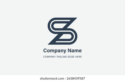 Letter Modern Monogram Style S and SS Logo